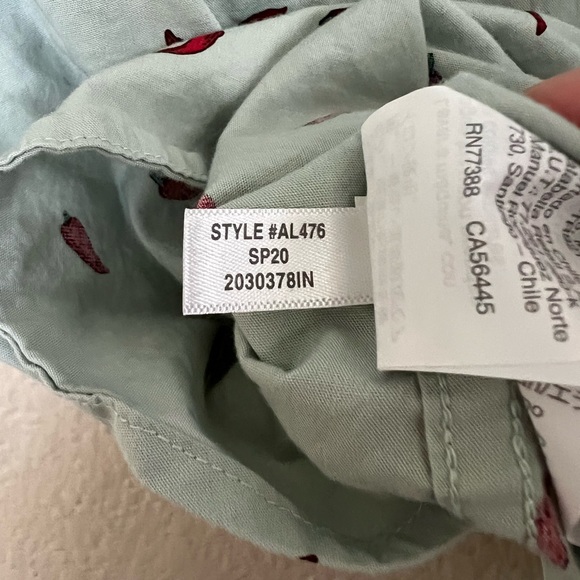 J Crew Factory Men Short-sleeve slim hot pepper print shirt Button Down XL - Picture 7 of 7